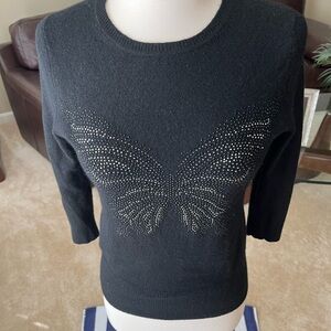 EUC - Cashmere Butterfly Sweater by WHBM (Rare)